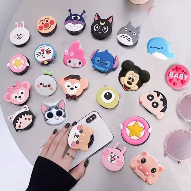 Cute 3D Pop Socket Stand Finger Holder for Mobiles for Girls