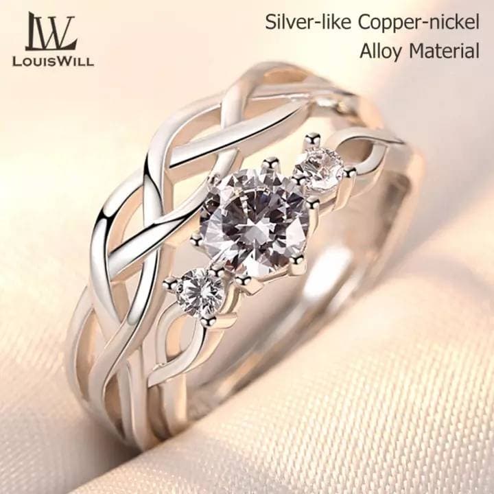 LouisWill Couple Rings Men Women Fashion JewelleryRing Silve
