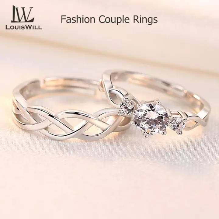 LouisWill Couple Rings Men Women Fashion JewelleryRing Silve