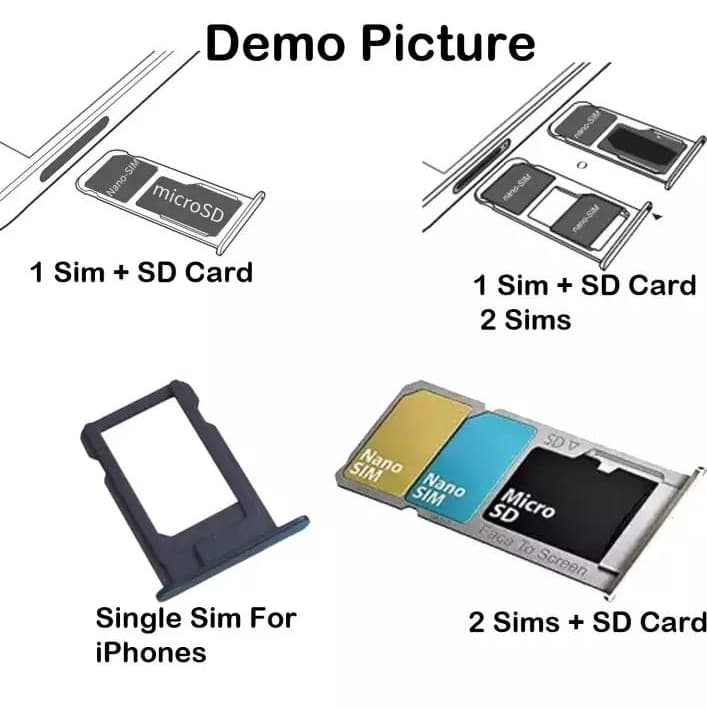 Samsung J5 Prime Black Dual Sim Card Tray And Micro SD Card