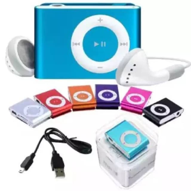 Mp3 Metallic Shuffle Player With Handfree And Charging Cable
