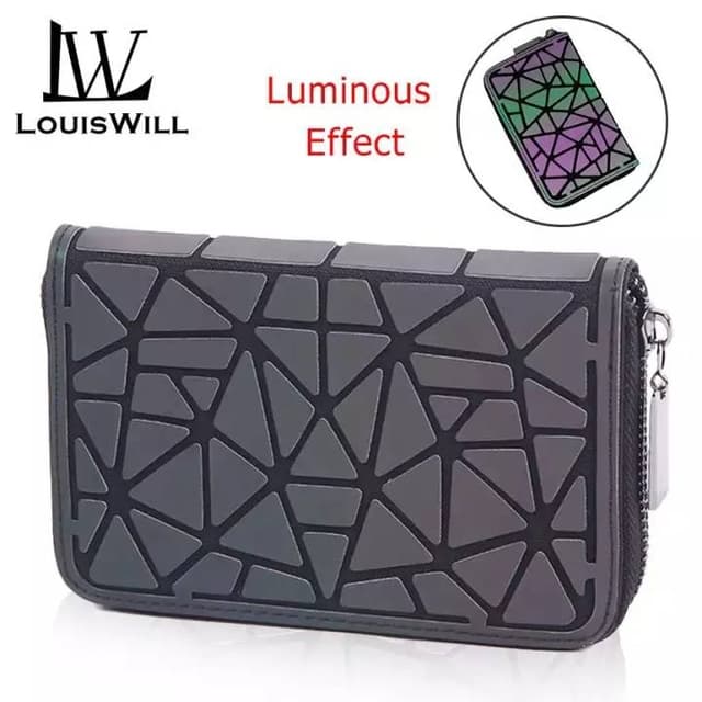 LouisWill Women Wallet Fashion Geometric Ladies Bags Luminou
