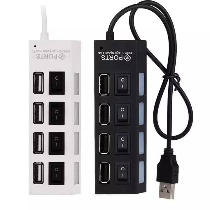USB Hub 4 Port 2.0 With Button
