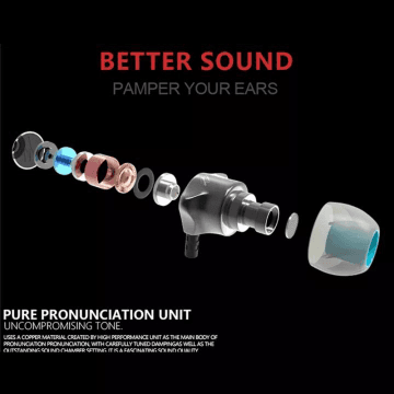 QKZ DM7 Noise Reduction In-Ear Subwoofer Metal Band Wheat Hi