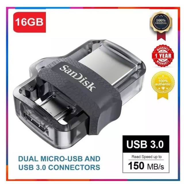 Sandisk OTG USB Flash Drive5 Years Warranty 16GB/32GB/64GB