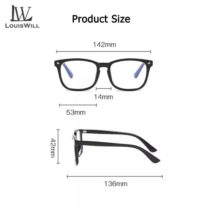 LouisWill Computer Glasses Unisex Glasses Anti Blue Laser